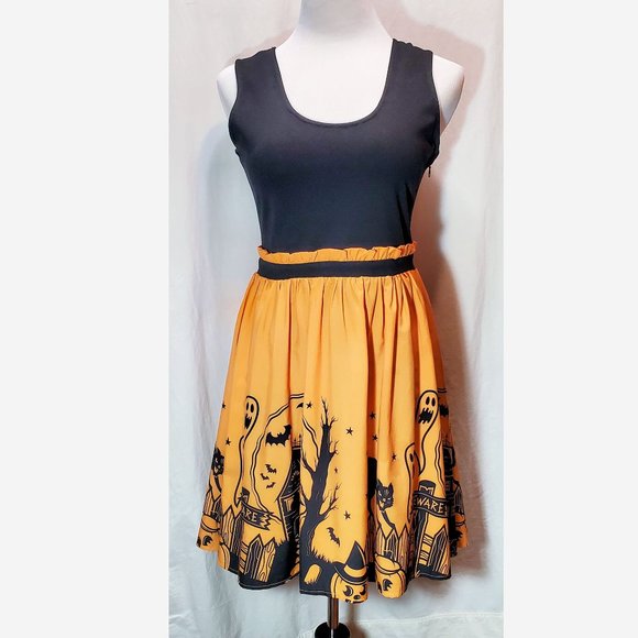 Haunted House Dress Halloween Goth NWT Sourpuss - Picture 2 of 4